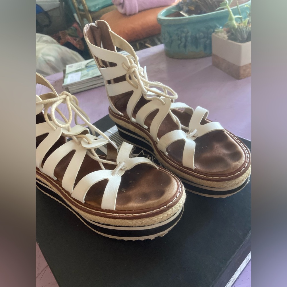 Anthropologie Silent D Boho Platform Sandals - image 5